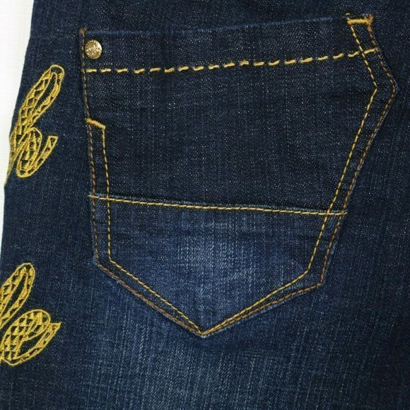 Southpole Bootcut Jeans Stretch Embroidered 9 Short‎ X 28 - Picture 8 of 11